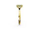 Yellow gold Fancy Yellow Emerald  Cut Solitaire Ring with Thin Band and Four-Prong Setting_18