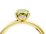 Yellow gold Fancy Yellow Emerald  Cut Solitaire Ring with Thin Band and Four-Prong Setting_20