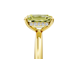 Yellow gold Fancy Yellow Emerald  Cut Solitaire Ring with Thin Band and Four-Prong Setting_21