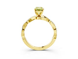 Yellow gold Fancy Yellow Emerald Cut Solitaire Twisted Pave Band with Four-Prong Setting_6
