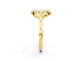 Yellow gold Fancy Yellow Emerald  Diamond Cluster Halo Solitaire with Four-Prong Setting_106