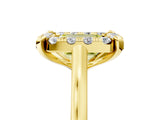 Yellow gold Fancy Yellow Emerald  Diamond Cluster Halo Solitaire with Four-Prong Setting_109