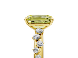 Yellow gold Fancy Yellow Emerald  Diamond Cluster Prong-Set Solitaire Ring_47