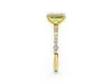 Yellow gold Fancy Yellow Emerald  Diamond Pavé Band with Six-Prong Setting_33