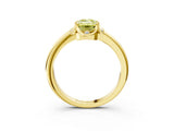 Yellow gold Fancy Yellow Emerald  Halo Diamond Ring with Round Cluster Setting, Solitaire Band, and Four-Prong Setting_88