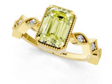 Yellow gold Fancy Yellow Emerald  Milgrain Marquise Diamond Twist Band Ring_63