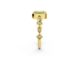 Yellow gold Fancy Yellow Emerald  Milgrain Marquise Diamond Twist Band Ring_64