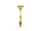 Yellow gold Fancy Yellow Emerald  Solitaire Beaded Band with Four-Prong Setting_30