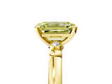 Yellow gold Fancy Yellow Emerald  Solitaire Beaded Band with Four-Prong Setting_33