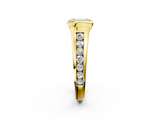 Yellow gold Fancy Yellow Emerald  Solitaire Bezel-Set Diamond Ring with Channel-Set Band_40