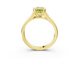 Yellow gold Fancy Yellow Emerald  Solitaire Bezel-Set Diamond Ring with Channel-Set Band_41