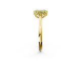 Yellow gold Fancy Yellow Emerald  Solitaire Cathedral Diamond Ring with Six-Prong Setting_19