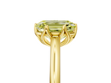 Yellow gold Fancy Yellow Emerald  Solitaire Cathedral Diamond Ring with Six-Prong Setting_22