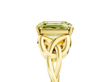 Yellow gold Fancy Yellow Emerald  Solitaire Celtic Knot Engagement Ring with Four-Prong Setting_47