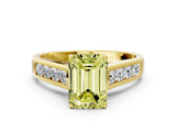 Yellow gold Fancy Yellow Emerald  Solitaire Channel-Set Diamond Engagement Ring with Four-Prong Setting_32