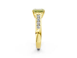 Yellow gold Fancy Yellow Emerald  Solitaire Channel-Set Diamond Engagement Ring with Four-Prong Setting_34