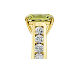 Yellow gold Fancy Yellow Emerald  Solitaire Channel-Set Diamond Engagement Ring with Four-Prong Setting_37