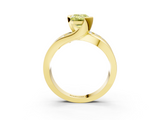 Yellow gold Fancy Yellow Emerald  Solitaire Channel-Set Split Shank Ring with Tension Prong Setting_6