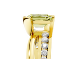 Yellow gold Fancy Yellow Emerald  Solitaire Channel-Set Split Shank Ring with Tension Prong Setting_8