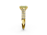 Yellow gold Fancy Yellow Emerald  Solitaire Chevron Pave Diamond Engagement Ring with Six-Prong Setting_5