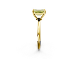 Yellow gold Fancy Yellow Emerald  Solitaire Diamond Ring with 4-Prong Setting on a Classic Band_5