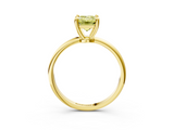 Yellow gold Fancy Yellow Emerald  Solitaire Diamond Ring with 4-Prong Setting on a Classic Band_6