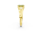 Yellow gold Fancy Yellow Emerald  Solitaire Diamond Ring with Cathedral Band and Four-Prong Setting_61