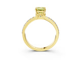 Yellow gold Fancy Yellow Emerald  Solitaire Diamond Ring with Channel Set Band and Six-Prong Setting_51