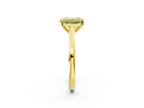 Yellow gold Fancy Yellow Emerald  Solitaire Diamond Ring with Four-Prong Setting and Classic Band_5