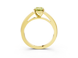 Yellow gold Fancy Yellow Emerald  Solitaire Diamond Ring with Four-Prong Setting and Classic Band_6