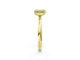 Yellow gold Fancy Yellow Emerald  Solitaire Diamond Ring with Four-Prong Setting on a Plain Band_22