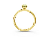 Yellow gold Fancy Yellow Emerald  Solitaire Diamond Ring with Four-Prong Setting on a Plain Band_23