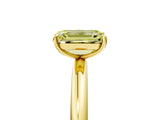 Yellow gold Fancy Yellow Emerald  Solitaire Diamond Ring with Four-Prong Setting on a Plain Band_25