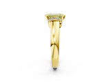 Yellow gold Fancy Yellow Emerald  Solitaire Diamond Ring with Pave Band and Six-Prong Setting_34