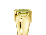 Yellow gold Fancy Yellow Emerald  Solitaire Diamond Ring with Six-Prong Cathedral Setting_37