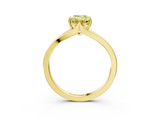 Yellow gold Fancy Yellow Emerald  Solitaire Diamond Ring with Six-Prong Setting and Tapered Band_20