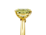 Yellow gold Fancy Yellow Emerald  Solitaire Diamond Ring with Six-Prong Setting on a Classic Band 5