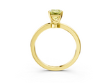 Yellow gold Fancy Yellow Emerald  Solitaire Diamond Ring with Six-Prong Setting on a Classic Band_6