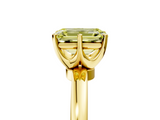 Yellow gold Fancy Yellow Emerald  Solitaire Diamond Ring with Six-Prong Setting on a Classic Band_8