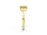 Yellow gold Fancy Yellow Emerald  Solitaire Diamond Ring with Split Shank and Four-Prong Setting_14