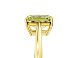 Yellow gold Fancy Yellow Emerald  Solitaire Diamond Ring with Split Shank and Four-Prong Setting_17