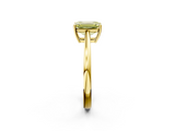Yellow gold Fancy Yellow Emerald  Solitaire Diamond Ring with Split Shank and Four-Prong Setting_22