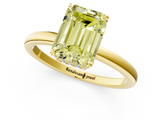 Yellow gold Fancy Yellow Emerald  Solitaire Engagement Ring with Cathedral Band and Four-Prong Setting_21