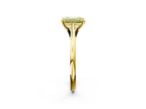 Yellow gold Fancy Yellow Emerald  Solitaire Engagement Ring with Four-Prong Setting and Classic Band 3