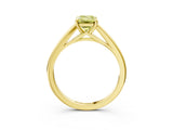 Yellow gold Fancy Yellow Emerald  Solitaire Engagement Ring with Four-Prong Setting and Classic Band 4