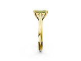 Yellow gold Fancy Yellow Emerald  Solitaire Engagement Ring with Six-Prong Setting and Classic Band 2