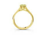 Yellow gold Fancy Yellow Emerald  Solitaire Engagement Ring with Six-Prong Setting and Classic Band 3