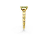 Yellow gold Fancy Yellow Emerald  Solitaire Floral Milgrain Engagement Ring_33