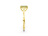 Yellow gold Fancy Yellow Emerald  Solitaire Heart Prong Engagement Ring with Tapered Band_57