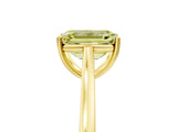 Yellow gold Fancy Yellow Emerald  Solitaire Heart Prong Engagement Ring with Tapered Band_60